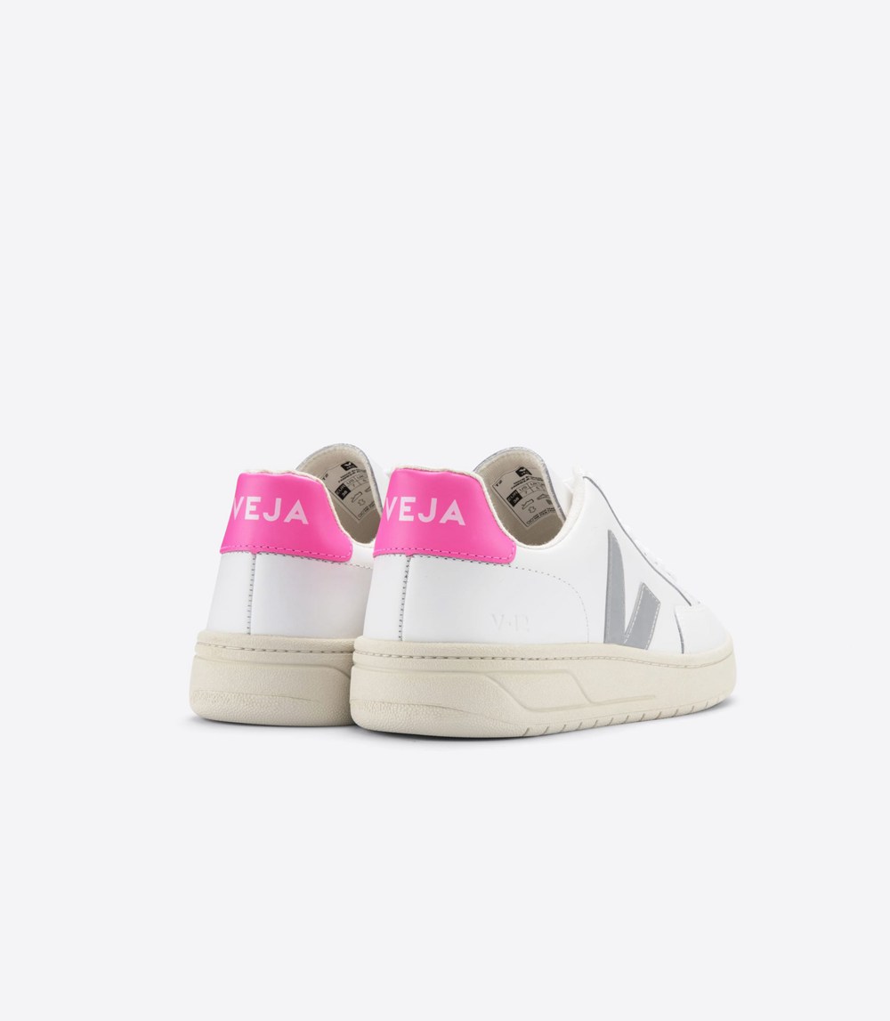 Tenis Veja Mujer - V-12 Cuero - Blancos - 807IKVWBE